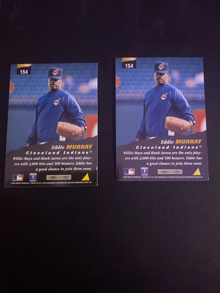 Pinnacle 1996 - Eddie Murray #154 lote de 2 cartas Foto 2 de 2