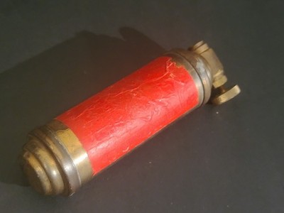 Vintage CB Presto Motorcycle Mini Fire Extinguisher Brass 5.5''