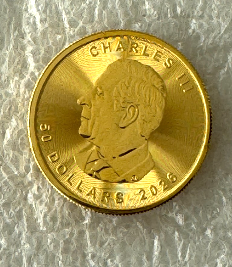 Lot of 3 Gold 2026 Maple 1 oz Canadian Gold Maple Leaf $50 .9999