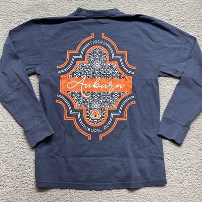 Pressbox by Royce Auburn University Tigers Womens Small Blue L/S Cotton T-Shirt