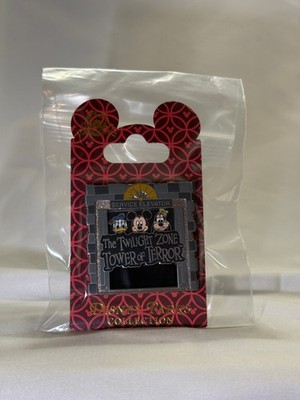 Disney Tower of Terror Slider Pin   Twilight Zone Service Elevator Mickey Donald