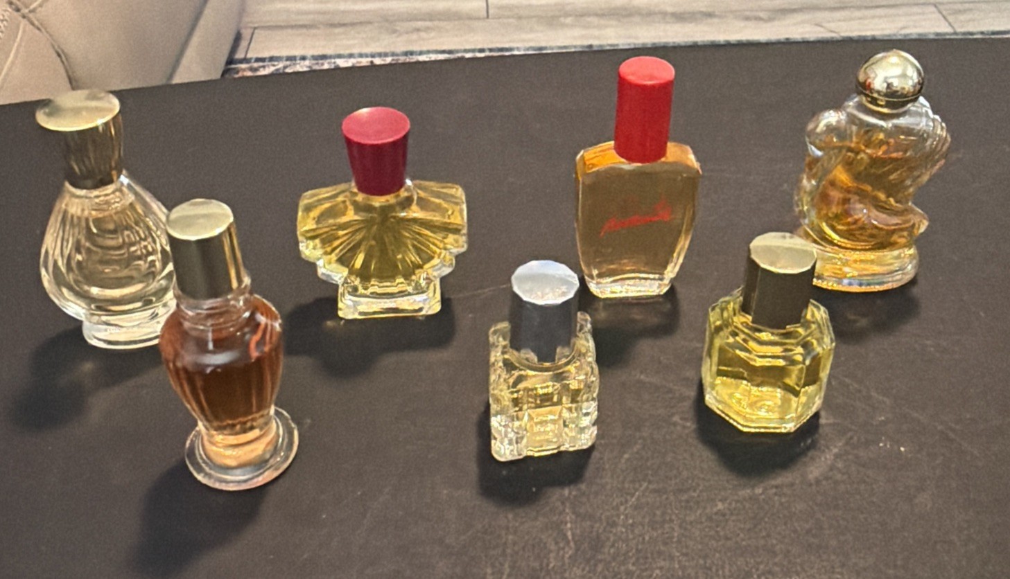 Vintage Lot of Collectible Mini Avon Perfume Bottles *ALL NEW FULL* LOT OF 7