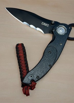 RARE Disc. - CRKT Linchpin 5406K Flavio Ikoma Deadbolt Lock Black VEFF Serrated