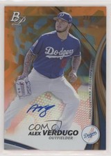 2017 Bowman Platinum Top Prospects Orange 21/25 Alex Verdugo #TPA-AV Auto 1v3