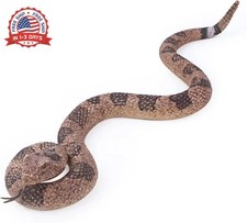 Realistic Rubber Snake Figures Garden Scare Birds Squirrels 2 Pcs for Outdoor De