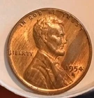 BU RB 1954 S "Woody" Extreme Lincoln Wheat Cent  Improper Alloy Mixture Error