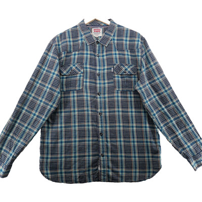Levi's Strauss Men's Size XL Multicolor Check Cotton Long Sleeve Casual Shirt