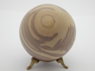 Printstone Kugel poliert aus Australien ca 8 1 cm ca 0 63 kg