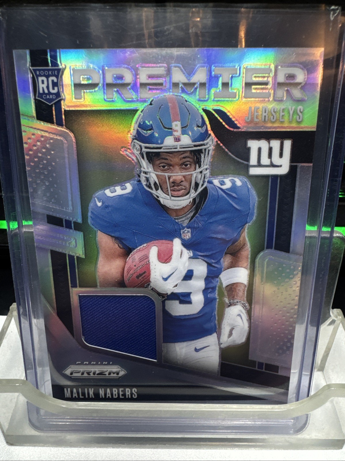 2024 Panini Prizm - Premier Jerseys Malik Nabers #PJ-MNS (MEM, RC)