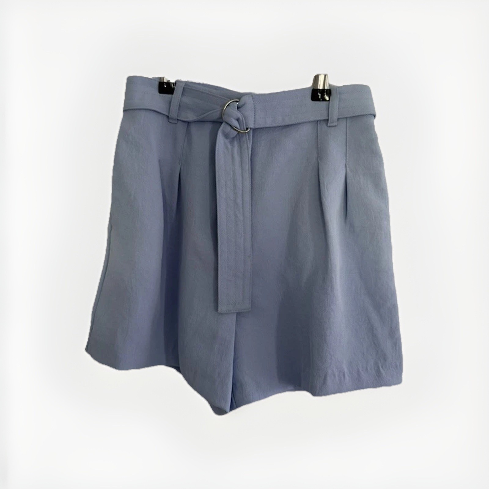 KOOKAI Oyster D-Ring Ice Blue Belted Shorts NWT RRP$140 Size 34 / 6AU / 2US image 2