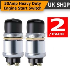 2PCS 12V 50A Waterproof Switch Push Button Car Boat Horn Engine Start Starter UK