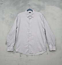 Daniel Hechter Men's Long Sleeve Check Pattern Shirt XL Cotton