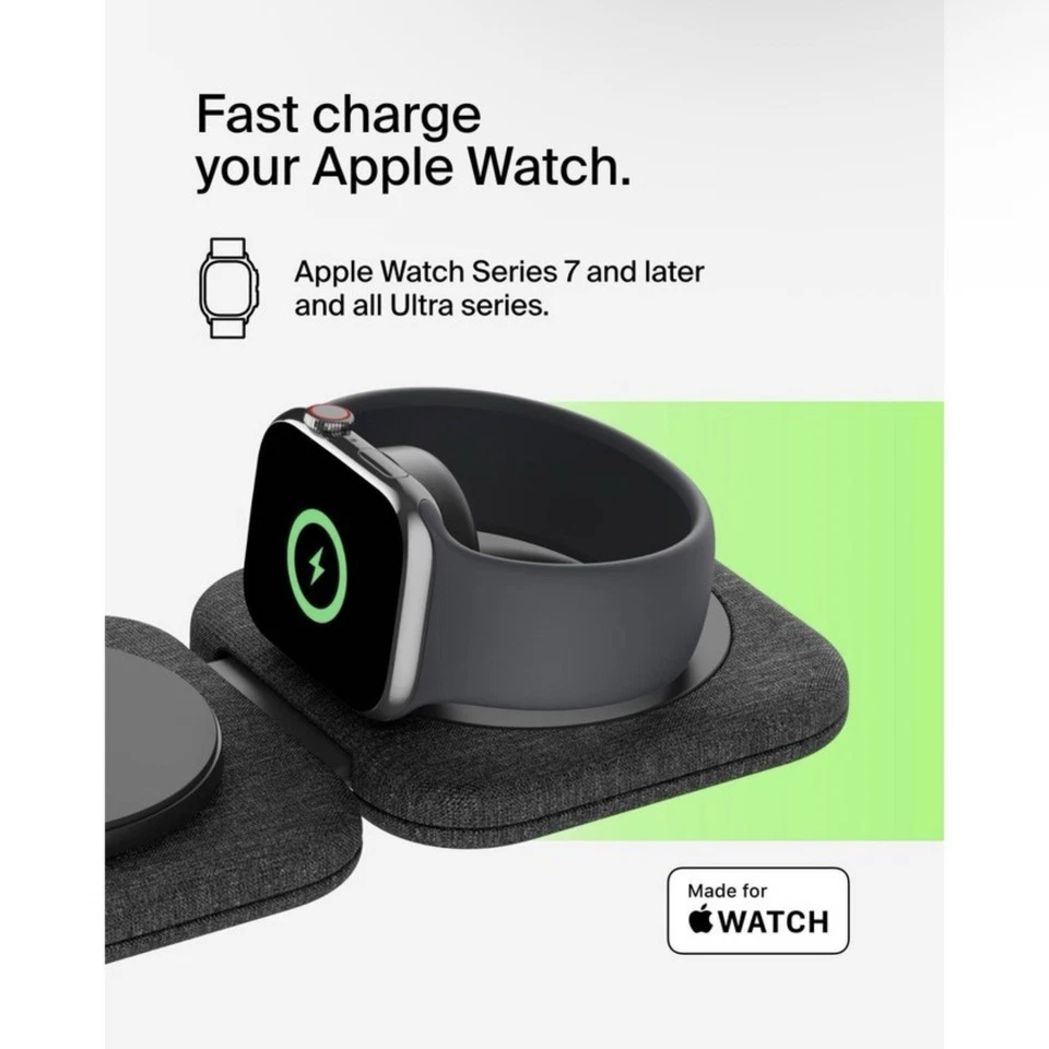 Belkin Boostcharge Pro 2-in-1 Magnetic Charging Travel Pad qi2 - Image 4 of 4