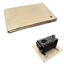 SoloWilder Fire Pit Mat 20" Wood Stove Under Grill Mat (940°F Safety) for D