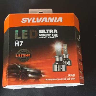 -BRAND NEW/SEALED- H7 Sylvania LED Bulb Pair -6000K COOL WHITE LIGHT-