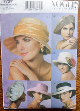 Vogue Hat Pattern #7727 One Size - Uncut