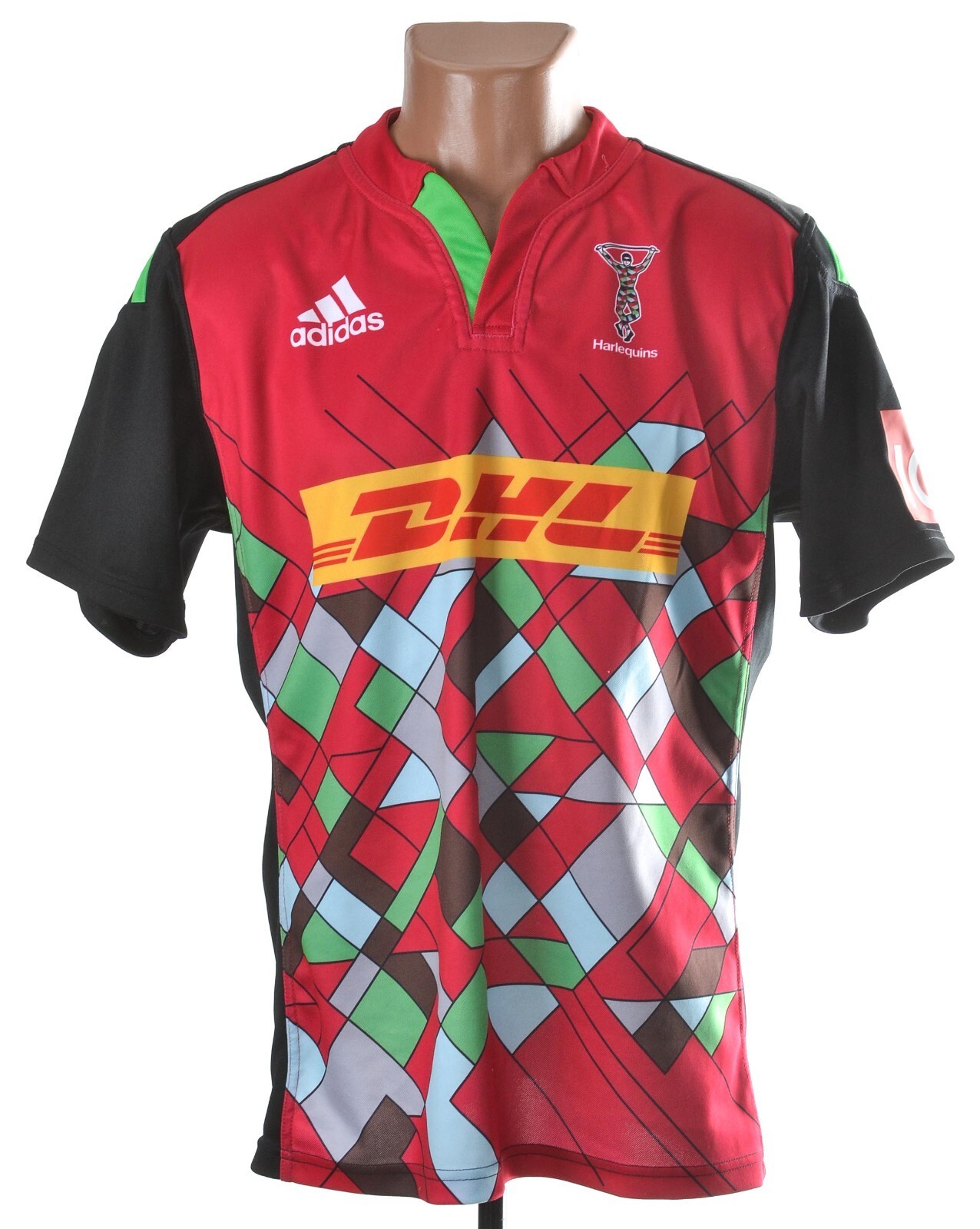 HARLEQUINS ENGLAND 2014/2015 RUGBY UNION SHIRT JERSEY ADIDAS SIZE L ADULT