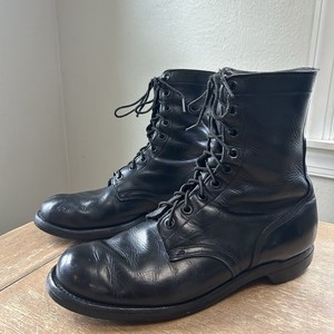 Vtg 1957 International Shoe Co Jump Boots Men\'s Size 12.5 Black Military Vietnam Vietnam Jump Boots | eBay main image 4