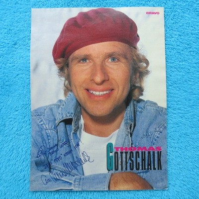 THOMAS GOTTSCHALK Porträt POSTER BRAVO 1 Seite  1990er Wetten dass...