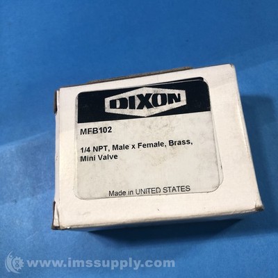 Dixon MFB102 Mini Valve, 1/4'' NPT, Male x Female, Brass FNOB