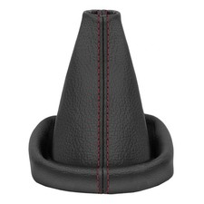 Schaltsack Schaltmanschette passend für Golf 5 Golf V in Schwarz Naht Rot