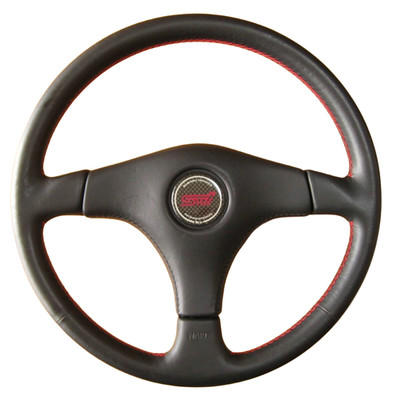 Nardi STI ステアリング GC8 純正 美品 Subaru Impreza 22B-STI Genuine NARDI Steering Wheel GC8 Red Stitch
