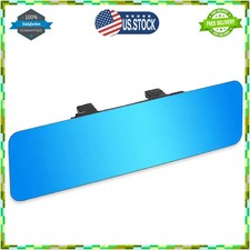12 Inch Anti Glare Panoramic Car Rearview Mirror Frameless Wide Angle Clip On