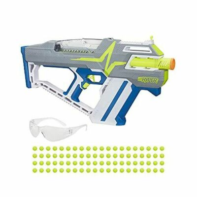 Nerf Hyper Mach-100 Fully Motorized Blaster and 80 Nerf Hyper Rounds, 110 FPS