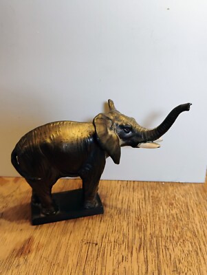 Antique Early 20thC German Bronze Trumpeting African Elephant Sculpture Statue 