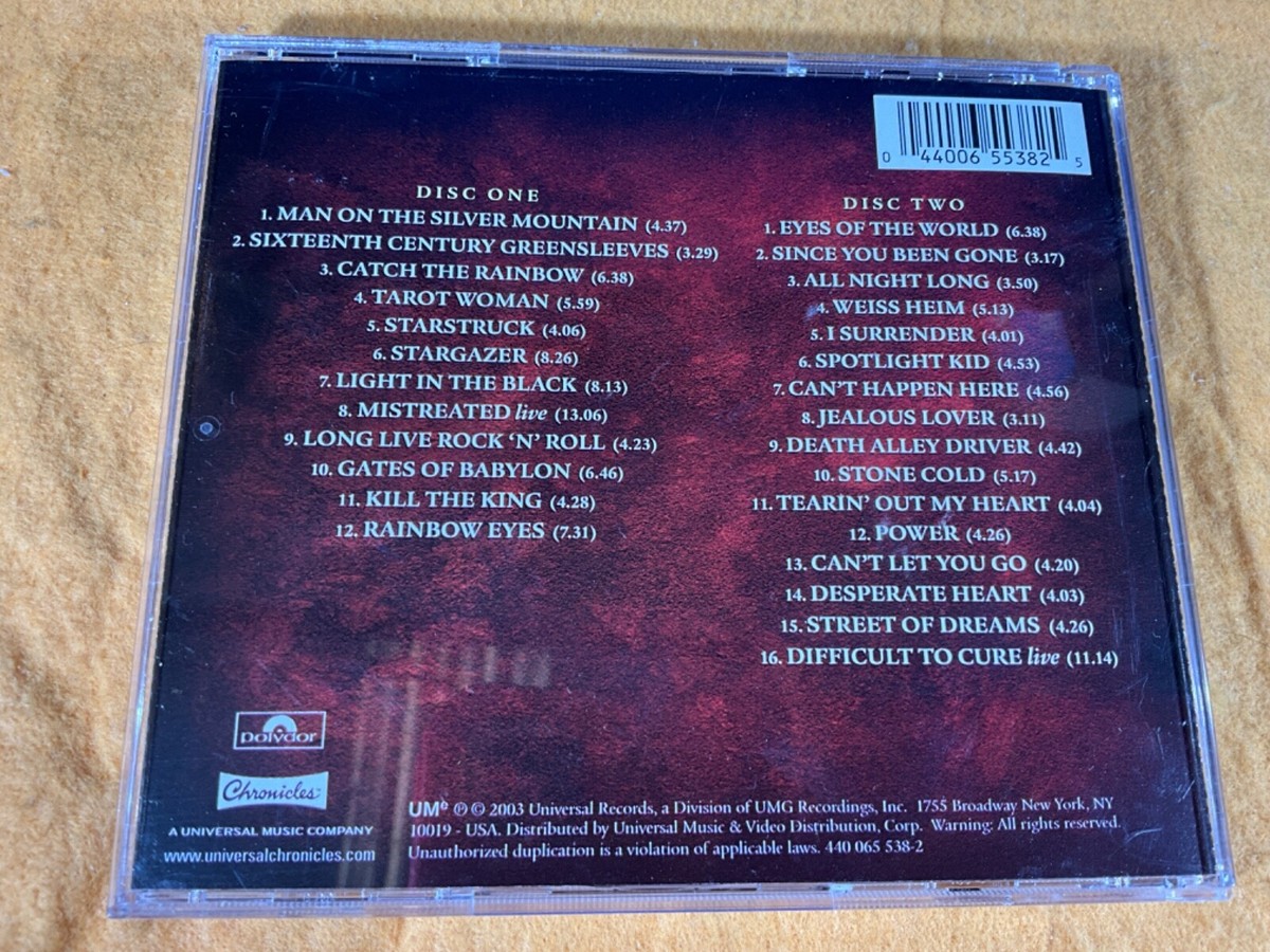 A11-91 RAINBOW Catch The Rainbow The Anthology - 2 CD SET - 2003