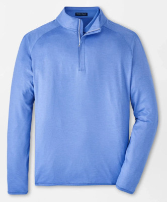 NEW MENS PETER MILLAR GOLF L/S Stealth DOT Performance 1/4 Zip Pullover, MEDIUM