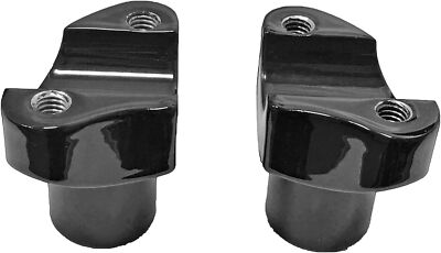 HardDrive Forged Handlebar Riser 2'' Black Straight For 1  Bars Harley Davidson