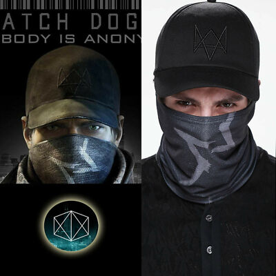  Watch It! Dogs Canvas Cap Scarf Marcus Holloway Black Apparel Hat Mask Set