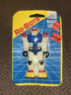 Vtg 80's Ro Bots Neon Night Light Street Kids Robots New Old Stock Need New Bulb