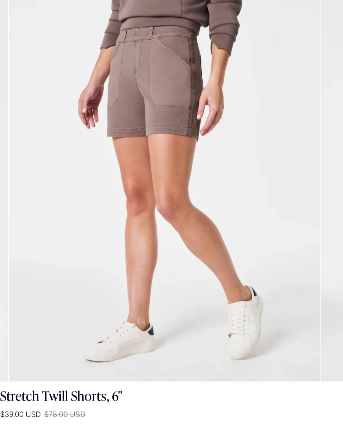 SPANX Shorts Stretch Twill- Sz Sm-6" Rise- Red, Blue or Smoke~ U-PIck~