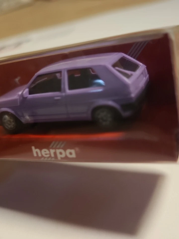 Volkswagen Golf Gl 2 Violet Mauve Herpa 1/87 - Photo 3/4
