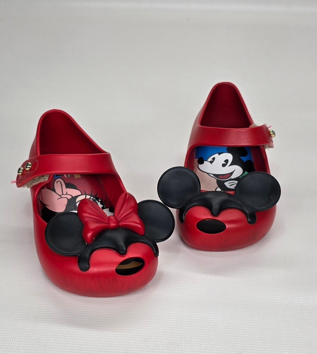 Mini Melissa Disney Twins Girls Mary Janes II Red Minnie Mickey