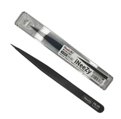 QianLi iNeeZy FK-04 Non-Magnetic Ultrafine ESD Mobile Repair Tweezer (Black) .15