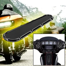 Black Cut Gas Fuel Tank Dash Cover Insert for Harley Touring Electra Glide 08-Up
