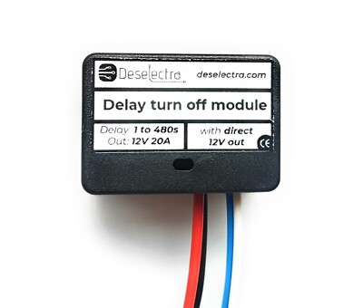 Easy to use car timer switch  relay 1-480 sec delay off 20A direct 12V out