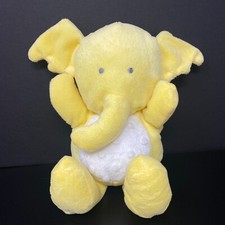 Animal Aventura Elefante Amarillo Peluche Animal Blanco Minky Dot Abdomen Bebé
