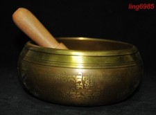China Buddhism bronze gilt Shakyamuni buddha statue Buddhist music bowl bowls
