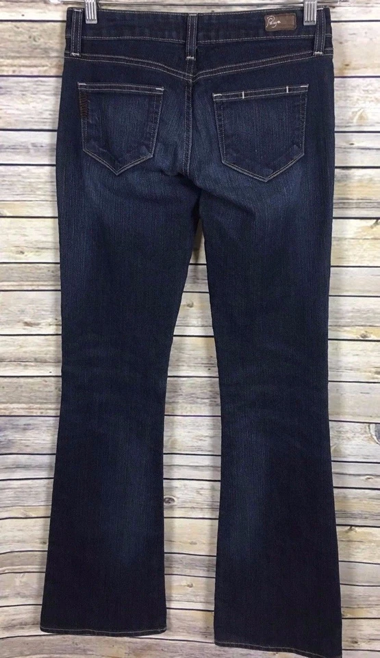 Vintage PAGE Canyon Boot Cut Women's 26 Low Rise Blue Dark Wash 34" Long USA - Image 2 of 4