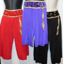 Asian Gold Gilded drop waist Crop Dance Costume Pants 3 Colors over 80 available