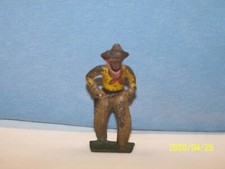 VINTAGE GREY IRON G52 COWBOY  EARLY  ORIGINAL STEEL FIGURE   