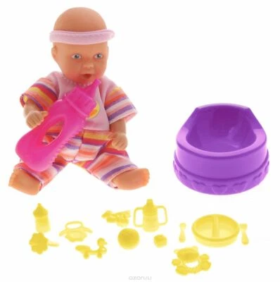 Mini New Born Baby Puppe ca. 12cm mit Trinkfunktion Simba