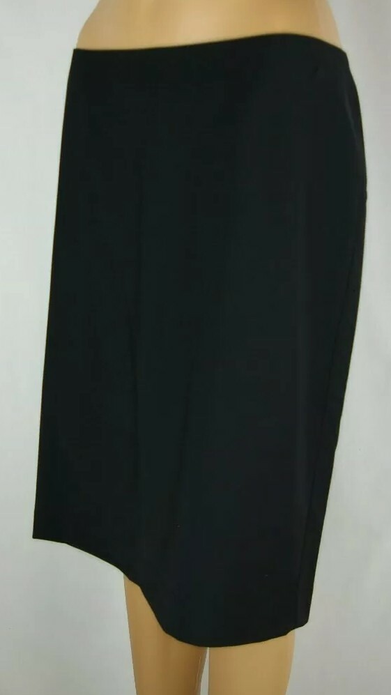 Talbots Petites Solid Black Fully Lined A- Line S… - image 2