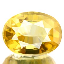 YELLOW SAPPHIRE 1.36ct NATURAL UNHEATED SPARKLING YELLOW CEYLON SAPPHIRE OVAL