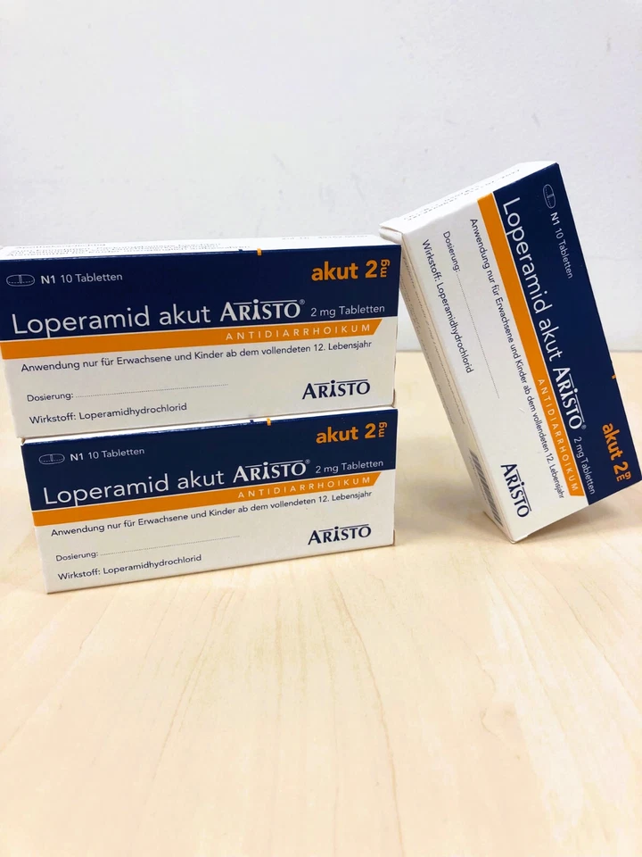 ARISTO PHARMA GMBH 3x LOPERAMID akut Aristo 2mg bei Durchfall Packung a 10 Tabletten PZN: 7756497