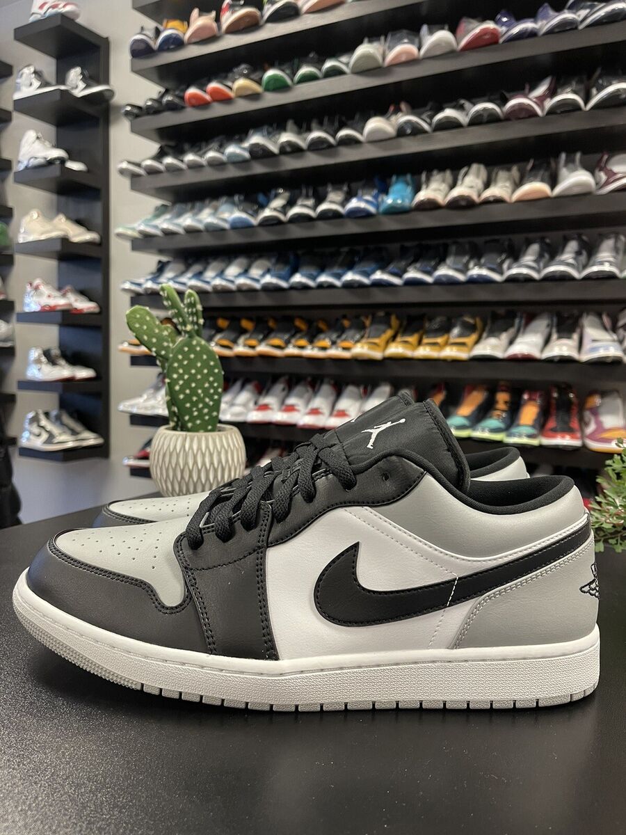 Size 14 - Air Jordan 1 Low Men's LT Smoke Grey/Black-White Size 14 - Air Jordan 1 Low Men's LT Smoke Grey/Black-White